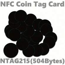 10-60 PCS NFC NTAG 215 Coin Cards, 25MM/0.98in NTAG215 NFC Tags, 100% Compatible With TagMo And Amiibo, 504 Bytes Of Memory, Fully Programmable