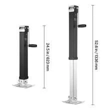 Gato de remolque  con montaje en tubería soldable, giratorio, 8000 lb, 15" de recorrido - Negro - Ver 10