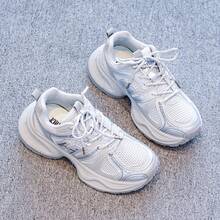 2025春季新款时尚厚底运动鞋，系带休闲高帮女鞋 - 粉色 - 查看 12