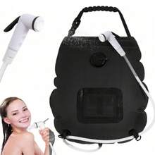 Portable Solar Shower Bag, PP Material With Detachable Hose And Adjustable Shower Head - Perfect For Outdoor Travel, Hiking, Camping, Beach And Swimming - Create Warm, Refreshing Shower Anywhere, Camping Gear, Travel Essentials, Outdoor Activity Equipment, Personal Care, Gifts For Men And Women