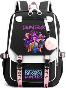 1pc K-Pop Magical Girl Anime Print Student Backpack - Large Capacity School Travel Backpack | Comfortable Design, Multi-Compartment!