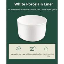 PZW Lunch Heater 6 in 1 Electric Lunch Box Insulated Food Heater with White Porcelain Liner Large-Capacity Self Heating Box for On-The-Go Travel White Mechanical2537 - como en la foto - Ver 6