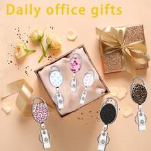 1个简约多功能椭圆形樱桃图案单面证件夹，个性化证件夹，趣味十足的医护工作证件夹，办公室职员、教师、护士、学生证件配件（花卉图案） - 彩色 - 查看 11