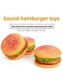 Relaxing Hamburger, Creative Stress-Relieving Toy With Slow-Rise Simulation Food! Perfect Choice For Birthday Gifts, Mother's Day, And Graduation Season! Squeeze And Squeeze Fun Toy - Orange - View 12