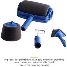 Paint Runner Pro Roller 8Pcs Brush Set Room Painting Wall Handle Decorating Home - 藍色 - 查看 10