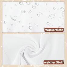 Kochmütze und Schürze-Set, verstellbare hohe Kochschürze, wasserdichte Küchen-Backschürze mit Zwei Taschen und elastischer Kochmütze für Männer und Frauen für die Heimküche(Schwarz)-1864 - Weiß - Übersicht 6