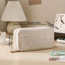 New Minimalist Large Capacity Transparent Volcano Pencil Case, Can Hold Cards, Fashionable And Elegant, Durable And Stain-Resistant, High-End Quality, Multi-Functional Pencil Case And Cosmetic Bag, Essential For Students - Multicolor - View 9