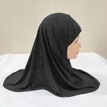 1pc Girls 2-6 Years Old Spring/Summer Cute Floral Jacquard Headband, Neck Scarf, Shawl, Turban, Stretchy Bandana, Soft Modal Headwrap - 1PC - View 10