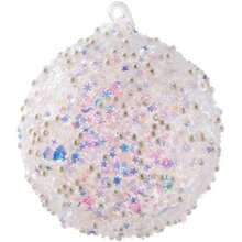 Karma, Adorno Colgante de Navidad, Confeti Iridiscente con Bola de Vidrio Transparente(default) - Multicolor - Ver 1