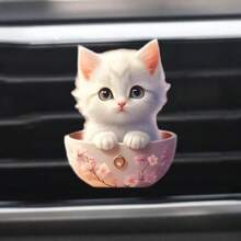 Clip de ventilación para ambientador de gato,Clip de ventilación para ambientador de coche de dibujos animados | Precioso clip de aromaterapia para salida de aire de coche con forma de gato - Difusor(D D) - Multicolor - Ver 4