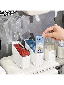 1/2 hộp nhựa đựng đồ kèm nắp chai và phô mai - Thích hợp để bảo quản thực phẩm tươi trong tủ lạnh, hộp đa năng dùng trong văn phòng, đựng túi cà phê/trà, phụ kiện nhà bếp và đồ dùng gia đình. - Nhiều màu - Xem 7