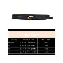 1pc Women's High-End Decorative Slim Waistband Belt, Suitable For Dresses, Blazer Jackets, Fashion Wide Waist Belt, Black Fall, Autumn, Halloween - màu đen - Xem 9