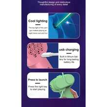 1-Pack Night Glow Electric Rope Launcher With Rotating Loop Lasso Motion - LED Light-Up Kids Toys Boy Toys Perfect Christmas Gift, Easy Trigger Launch For Classroom Christmas Events & Indoor Family Bonding - Xanh đậm - Xem 9