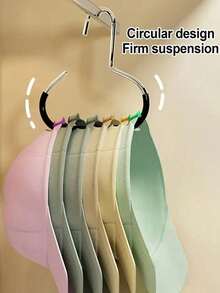 Hat Storage Hanger, Anti-Slip Hanger Storage Rack, Creative Circular Hanger For Clothes, Stainless Steel Hanger For Hat, Suspender, Scarf, Underwear. - Multicolor - View 2