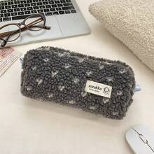 1pc Makeup Bag Red Grey Brown Green Blue Little Heart Cosmetic Bag, Lipstick Pack,Women Bags For Make Up , Small Bag Storage Makeup Case,Travelling Bags For Ladies,Pencil Case Daily Big Large Capacity Makeup Brushes Holder Travel Toiletry Bag Organizer Make Up Bag, Pencil Pouch