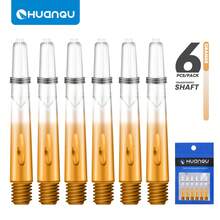 HUANQU 6 Stücke 40mm PC Dartflights, 2BA Farbverlauf Spiralmuster transparente Dartschäfte, 6 Farben erhältlich (Orange/Schwarz/Rot/Gelb/Blau/Grün), Ersatz Dart Zubehör kompatibel mit Stahl- und Softdarts, geeignet für alle Dartspieler - lebendige Mischfarben, PC Material, perfekt als Weihnachts-, Oster-, Valentinstags-, Geburtstags-, Neujahrgeschenk, Dart Zubehör, bestes Weihnachtsgeschenk - Verschiedenfarbig - Übersicht 4