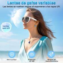 Gafas inteligentes Bluetooth, imprescindibles para viajar con estilo, integran llamadas, traducción, asistente de idiomas, toma de fotografías y escucha de música. - Blanco - Ver 8