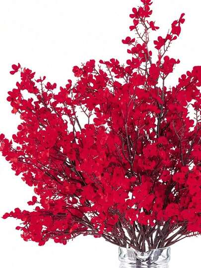 1/6支装仿真花束，满天星，婚礼装饰，家居花瓶装饰，餐厅，卧室，浴室装饰，情人节，新年装饰，户外花园插花，拍摄道具，窗台插花