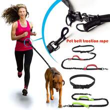 Sabuk Pinggang Lari Anjing Bebas Genggam, Sabuk Pinggang yang Dapat Diatur dengan Dua Pegangan, Cocok untuk Anjing Sedang hingga Besar, untuk Latihan Lari dan Jogging - MultiWarna - View 3