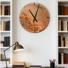 12 Inch Wall Clock Round, Industrial Clock Copper Patina. Wall Art Copper, Large Clock Copper Color, Raw Copper Clock. Wall Decor. Gift Copper - 1 - 查看 5