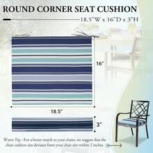 YQQ Wellsin - Cojines para Sillas de Patio al Aire Libre - Resistentes al Agua Juego de 4 18.5 x 16 x 3 Pulgadas Rayas 02 - Última Intervención para Muebles de Patio2179 - Raya02 - Ver 2