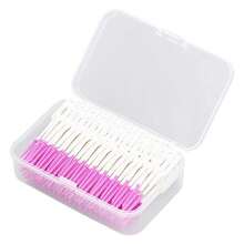 HLJ  Jiawu Cepillo Interdental 200 Cepillos Dentales de Silicona Suave para Limpieza de Dientes Limpiadores Interdentales Desechables de Cepillo Delgado Limpieza Portátil117 - como en la foto - Ver 2