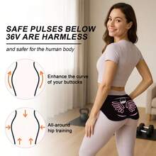 Electric Hip Trainer With Remote Control - Rechargeable Hip Trainer | Remote Control Usage | Ideal Gift For Home Gym & Muscle Recovery, Muscle Massager, Comfortable Design, Peach Butt Shaper For| Home Fitness - 黑色 - 查看 6