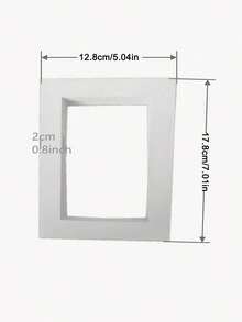 10 Piece Wooden Frame Liner, 6-Inch, 7-Inch, 8-Inch White Wooden Frame Liner For Photo Wall Display, Rectangular Gray White Lined Cardboard, Art Display Frame, Frame Cardboard - Multicolor - View 10