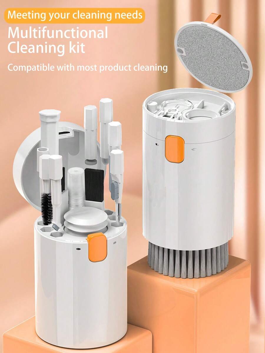 20-In-1 Cleaning Kit, Multi-Functional Electronic Device Cleaning Set, Keyboard Cleaning Brush, Headphone Cleaning Kit, Laptop, Earbuds, Camera, Phone Cleaning Multi-Tool (Black) - Black - View 1