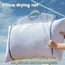 1pc Multi-Functional Home Laundry Drying Net, This Innovative Drying Pillow Net Is Both A Drying Pad And A Storage Bag. It Is Pillow And Doll Organizing Solution, Making The Most Of Home And Travel Space! Multi-Functional Laundry Drying Net