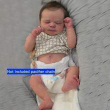 48cm (19 Inches) Full Body Soft Vinyl Reborn Doll, 3D Skin, Visible Veins, Artistic, Suitable For Bathing And Playing, Can Be Used As Sleeping Newborn Doll, Suitable For Baby Boys And Girls, Children's Birthday Gift (Some Accessories Included Randomly, Such As Pacifier, Bottle, Diaper And One Set Of Clothes) - Full-body Vinyl Doll - View 8