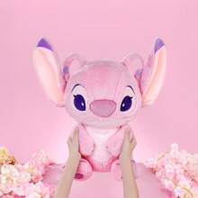 Miniso Búp bê nhồi bông ngồi cơ bản Angel 18 thuộc dòng Stitch Series - Chất liệu nhung mềm mại màu hồng + Chi tiết tai tinh tế, lý tưởng để trang trí ghế sofa và làm bạn đồng hành ôm ấp (1 chiếc) - Nhiều màu - Xem 5