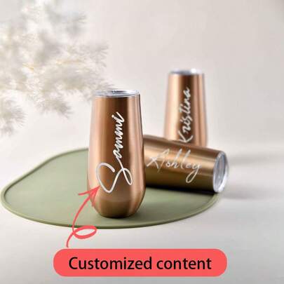 1 Peça Copo Térmico Personalizado para Viagem ao Ar Livre de 6oz | Copo Isolado À Prova de Vazamentos com Tampa Removível | Compatível com Bebidas Frias e Quentes - Café, Chá, Smoothie, Champanhe, Vinho | Ideal para Caminhada, Camping, Praia, Esportes, Viagem e Reuniões | Presente Perfeito para Mulheres, Homens, Pais e Amigos para o Dia dos Namorados, Ação de Graças, Ano Novo e Volta às Aulas