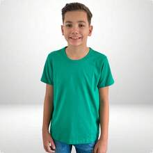 Girls' Short-Sleeve T-Shirt, 100% Cotton - 綠P - 查看 1