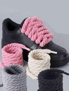 120厘米/47.24英寸手工编织三股鞋带，8毫米宽，色彩鲜艳，加厚设计，适用于运动鞋、男女通用运动鞋、休闲鞋、小白鞋、篮球鞋、夏季训练鞋、跑步鞋等。经典绳状鞋带，可用作替换鞋带或装饰鞋带，为您的鞋子增添魅力。鞋架、收纳整理、户外、花园、旅行必备、便携式、沙滩必备、毕业季、毕业典礼、毕业典礼、毕业礼物、毕业礼物、祝贺毕业生、毕业典礼代表、毕业派对 - 彩色 - 查看 4