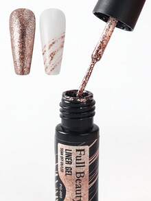Sơn gel móng tay nhũ nhiều màu sắc 5ml, màu vàng hồng ánh sâm panh, tạo hiệu ứng đường kẻ lấp lánh, vẽ graffiti, kẻ sọc, nghệ thuật vẽ móng LED, dụng cụ làm móng, cọ vẽ sẵn, tự làm móng, cần thời gian sấy khô. - Nhiều màu - Xem 6