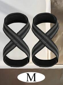 2pcs 8-Shape Lifting Straps, Barbell Deadlift Grip Assistance Bands, Large Loop Hand Protector, Pull-Up Assist Bands, Chin-Up Bar Fitness Training Accessories, Barbell Anti-Slip Deadlift Straps - Multicolor - View 11