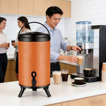 Jarra de leche aislada, dispensador de bebidas para el desayuno: mantiene caliente o frío durante 12 horas, apto para té, café y jugo