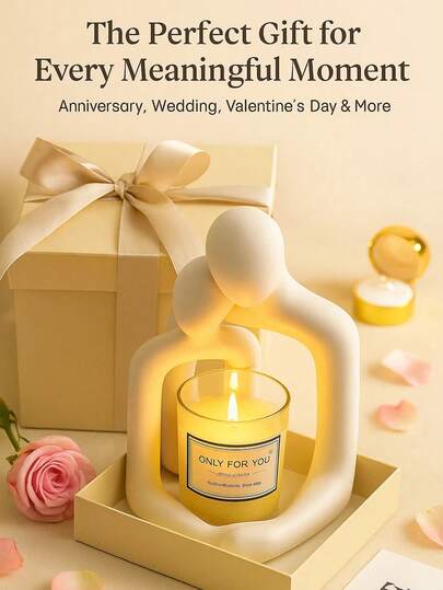 1件镀金心形抽象艺术摆件，情侣拥抱造型，适用于家居、卧室、办公室、学生空间，是春季、圣诞节、收纳、婚礼、家居装饰、珠宝收纳、派对装饰的理想礼物。