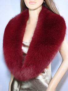 1 chiếc khăn choàng lót lông giả cao cấp - Mềm mại và thoải mái, thiết kế độc đáo, làm thủ công, lông tổng hợp, áo choàng ấm áp, váy cưới, phụ kiện mùa đông cho nữ, quà tặng ngày lễ - A - Xem 11