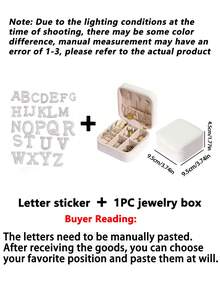 1 cutie de bijuterii cu perle albe, cutie de bijuterii de călătorie, cutie de bijuterii, cutie de machiaj, cutie de depozitare, cadou personalizat - cutie de bijuterii de călătorie roz, cadou de ziua de naștere pentru femei, cadou de Crăciun pentru adolescente, cutie de bijuterii de călătorie cu litere AZ