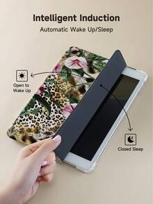 1 Stück Leoparden-Muster Blumen-Muster & Lilien Tablet Hülle & Kindle E-Book Hülle kompatibel mit iPad 10. Generation, iPad 10.2/Mini6/Mini7/9.7 Zoll, kompatibel mit Samsung Galaxy Tab A9 Plus, Kindle (11. Generation-2024 Release)(6 Zoll), Kindle Paperwhite 12. Gen 2024, perfektes Geschenk zu Weihnachten und Geburtstag, süße Mädchen Tablet Hülle - Verschiedenfarbig - Übersicht 5