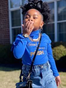 1pc Kids Afro Puff Soft Hair Luxury Kids Hair Buns Hand Feel Marley Kinky Bulk For Hair Girl With Elastic - Natural Black - View 5