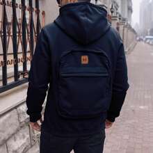 Veste sac à dos portable lavable pour hommes automne et hiver, respirante, décontractée, sportive, polyvalente - Noir - Voir 3