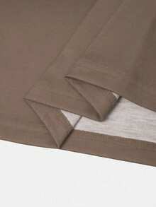 男士渐变闪电印花短袖T恤，时尚夏季 - 卡其色 - 查看 4