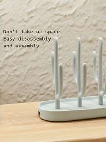 1pc Baby Bottle Drying Rack, Countertop Draining Organizer Holder For Bottles, Cups And Accessories - Multicolor - View 6