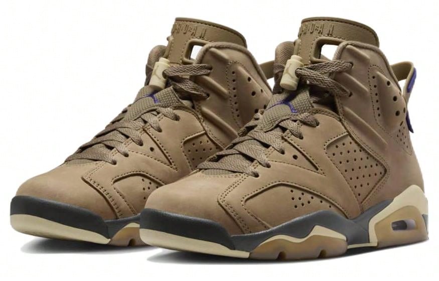 Nike Wmns Air Jordan 6 Retro GORE-TEX Brown Kelp Retro Basketball Shoes FD1643-300 Zapatillas Para Mujer - 棕色 - 查看 1