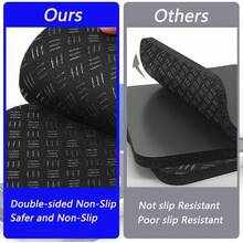 6 alfombrillas para cinta de correr, almohadillas para orejas de equipo de alta densidad, 4x 4x 0.2 pulgadas, alfombrilla antideslizante para equipo de ejercicio de doble cara, para - negro - - Ver 4