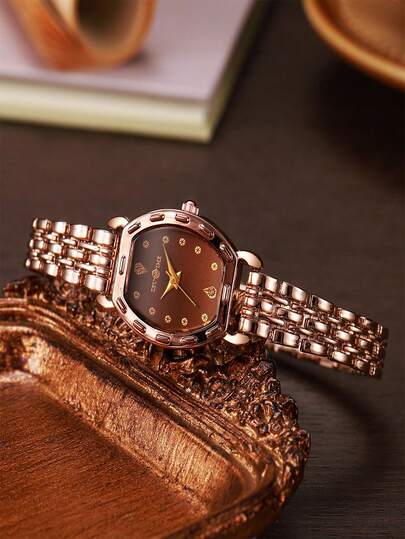1pc Women's Quartz Watch, Fashionable, Elegant, Sophisticated Design, Versatile For Dates, Daily Commute, Great Gift For Valentine's Day