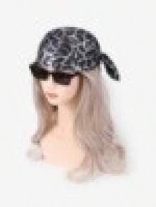 Silver Leopard And Snake Print Laser Scarves, Shimmering Headscarves And Fashion Accessories - Khăn vuông nhuộm màu vàng kim - Xem 8